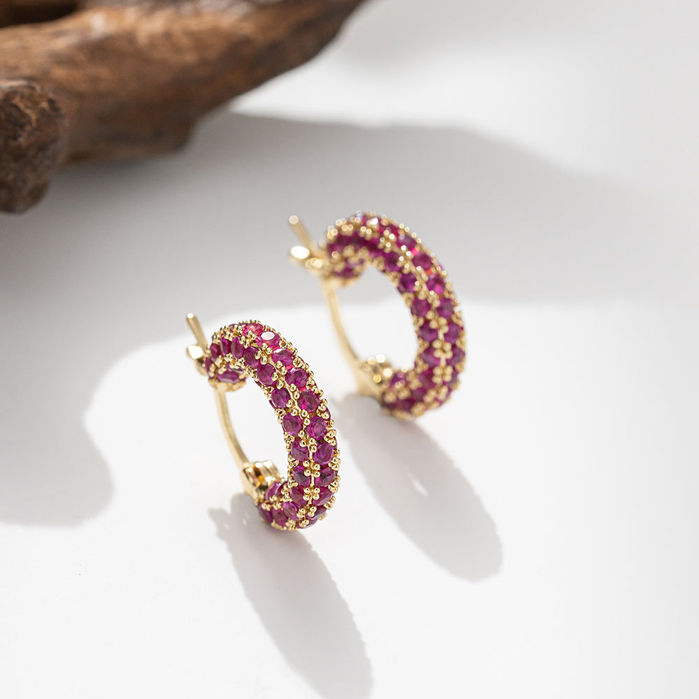 Zircona Hoop Earrings